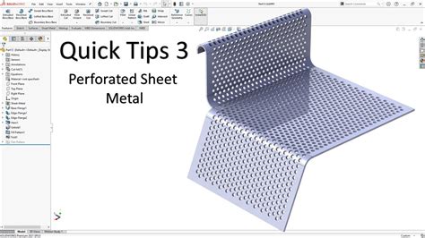 solidworks perforated sheet metal|solidworks sheet metal.